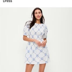 Old Navy Puff-Sleeve Smocked Fit & Flare Mini Dress Floral